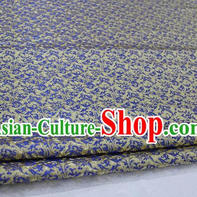 Chinese Traditional Palace Pattern Tang Suit Cheongsam Yellow Brocade Fabric, Chinese Ancient Costume Hanfu Satin Material