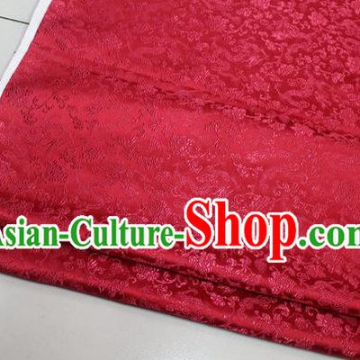 Chinese Traditional Palace Dragons Pattern Cheongsam Purplish Red Brocade Fabric, Chinese Ancient Costume Tang Suit Hanfu Satin Material