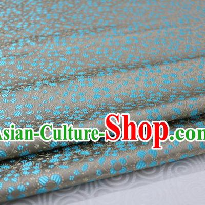 Chinese Traditional Ancient Costume Palace Flowers Pattern Cheongsam Grey Brocade Tang Suit Fabric Hanfu Material