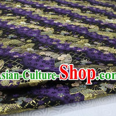 Chinese Traditional Ancient Costume Palace Pattern Cheongsam Purple Brocade Tang Suit Fabric Hanfu Material