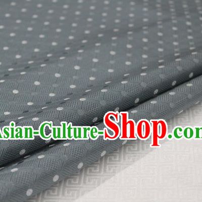 Chinese Traditional Ancient Costume Palace Pattern Mongolian Robe Cheongsam Grey Brocade Tang Suit Fabric Hanfu Material