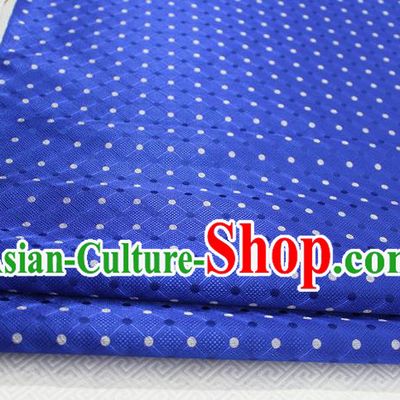 Chinese Traditional Ancient Costume Palace Pattern Mongolian Robe Cheongsam Royalblue Brocade Tang Suit Fabric Hanfu Material