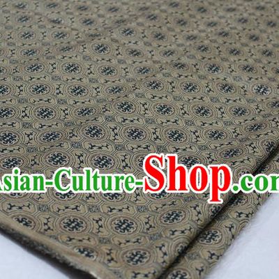 Chinese Traditional Ancient Costume Palace Pattern Mongolian Robe Grey Brocade Tang Suit Fabric Hanfu Material