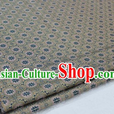 Chinese Traditional Ancient Costume Palace Pattern Mongolian Robe Beige Brocade Tang Suit Fabric Hanfu Material