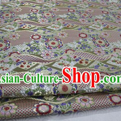 Chinese Traditional Ancient Costume Palace Flowers Pattern Mongolian Robe Kimono Pink Brocade Tang Suit Fabric Hanfu Material