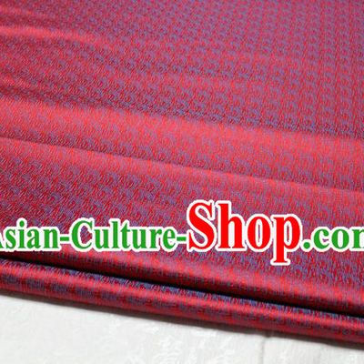 Chinese Traditional Ancient Costume Palace Pattern Red Brocade Cheongsam Satin Mongolian Robe Fabric Hanfu Material