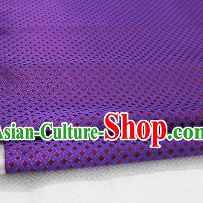 Chinese Traditional Ancient Costume Palace Pattern Purple Brocade Cheongsam Satin Mongolian Robe Fabric Hanfu Material