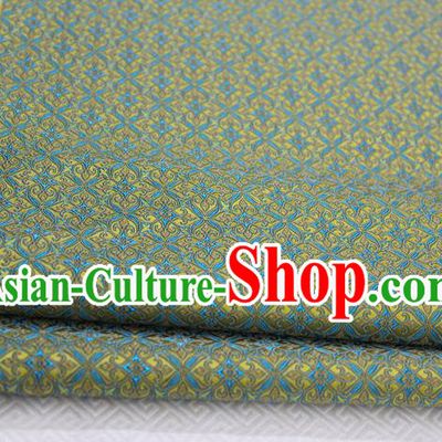 Chinese Traditional Ancient Costume Palace Pattern Cheongsam Yellow Brocade Tang Suit Fabric Hanfu Material