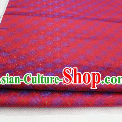 Chinese Traditional Ancient Costume Palace Pattern Red Brocade Cheongsam Satin Mongolian Robe Fabric Hanfu Material