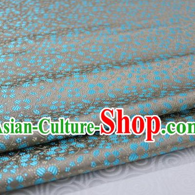 Chinese Traditional Ancient Costume Palace Pattern Cheongsam Tibetan Robe Grey Brocade Tang Suit Fabric Hanfu Material