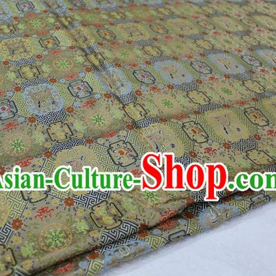 Chinese Traditional Ancient Costume Palace Pattern Mongolian Robe Cheongsam Ginger Brocade Tang Suit Fabric Hanfu Material