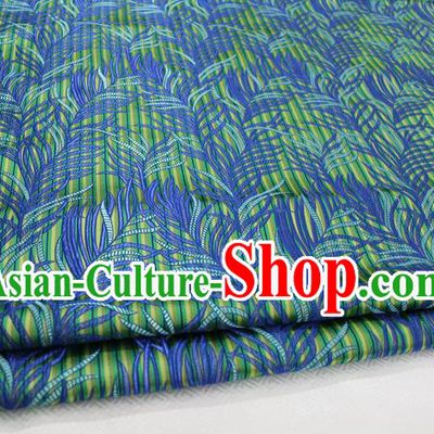 Chinese Traditional Ancient Costume Palace Dragons Pattern Tang Suit Cheongsam Green Brocade Mongolian Robe Satin Fabric Hanfu Material