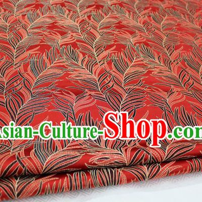 Chinese Traditional Ancient Costume Palace Dragons Pattern Tang Suit Cheongsam Red Brocade Mongolian Robe Satin Fabric Hanfu Material