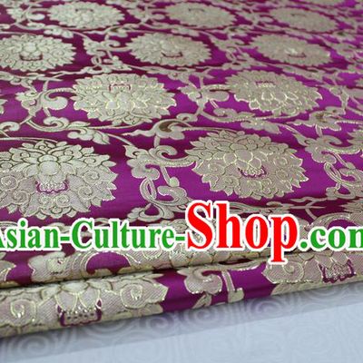 Chinese Traditional Ancient Costume Palace Pattern Xiuhe Suit Rosy Brocade Cheongsam Satin Mongolian Robe Fabric Hanfu Material