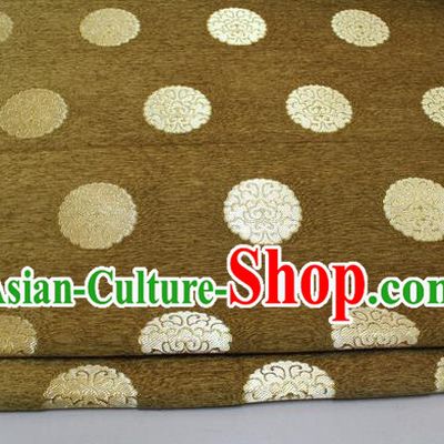 Chinese Traditional Ancient Costume Palace Pattern Ginger Brocade Mongolian Robe Satin Fabric Hanfu Material
