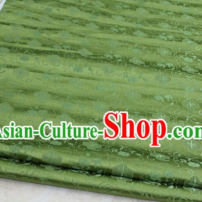 Chinese Traditional Ancient Costume Palace Pattern Cheongsam Mongolian Robe Green Brocade Tang Suit Satin Fabric Hanfu Material