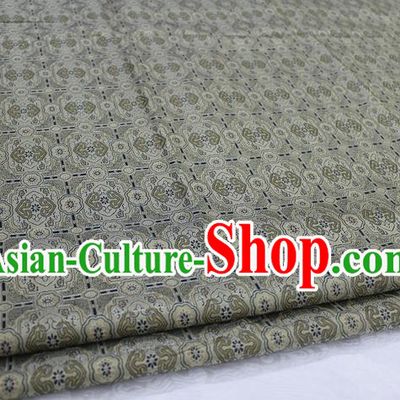 Chinese Traditional Ancient Costume Palace Pattern Mongolian Robe Bronze Brocade Tang Suit Satin Fabric Hanfu Material
