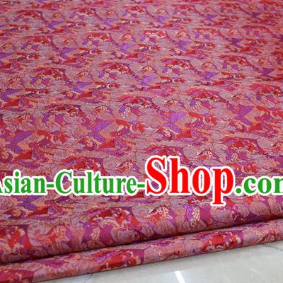 Chinese Traditional Ancient Costume Palace Flowers Pattern Kimono Brocade Tang Suit Satin Cheongsam Fabric Hanfu Material