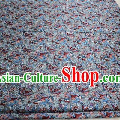 Chinese Traditional Ancient Costume Palace Flowers Pattern Kimono Brocade Tang Suit Satin Cheongsam Fabric Hanfu Material