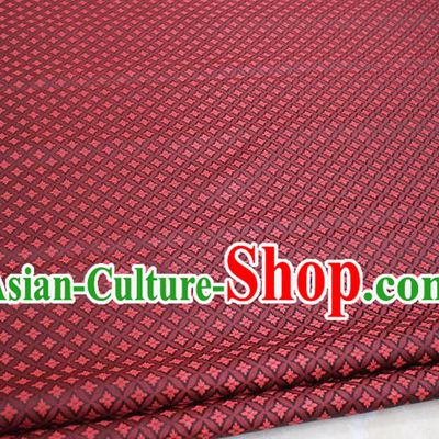 Chinese Traditional Ancient Costume Palace Flowers Pattern Purplish Red Brocade Tang Suit Satin Cheongsam Fabric Hanfu Material