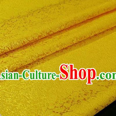 Chinese Traditional Ancient Costume Palace Pattern Cheongsam Yellow Brocade Tang Suit Satin Mongolian Robe Fabric Hanfu Material