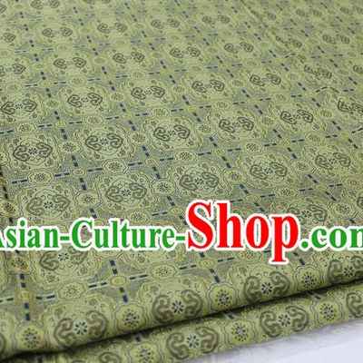 Chinese Traditional Ancient Costume Palace Pattern Mongolian Robe Yellow Brocade Tang Suit Satin Fabric Hanfu Material