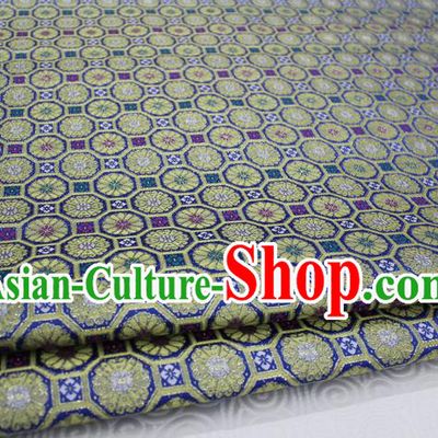 Chinese Traditional Ancient Costume Royal Palace Pattern Cheongsam Yellow Brocade Tang Suit Satin Mongolian Robe Fabric Hanfu Material