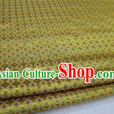 Chinese Traditional Ancient Costume Royal Palace Pattern Cheongsam Yellow Brocade Tang Suit Satin Fabric Hanfu Material