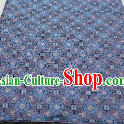 Chinese Traditional Ancient Costume Palace Pattern Mongolian Robe Purple Brocade Tang Suit Satin Fabric Hanfu Material