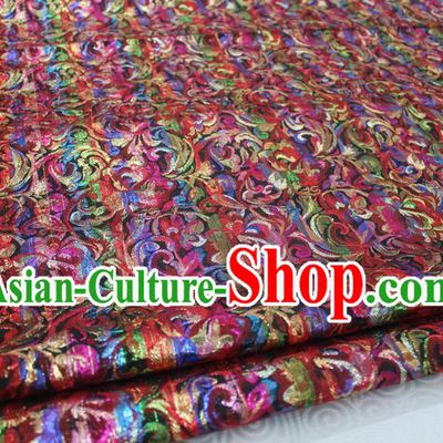 Chinese Traditional Ancient Wedding Costume Palace Pattern Brocade Tang Suit Satin Cheongsam Fabric Hanfu Material