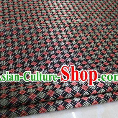 Chinese Traditional Ancient Costume Royal Palace Pattern Tang Suit Mongolian Robe Black Brocade Satin Fabric Hanfu Material