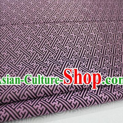 Chinese Traditional Ancient Costume Royal Pattern Tang Suit Mongolian Robe Pink Brocade Satin Fabric Hanfu Material