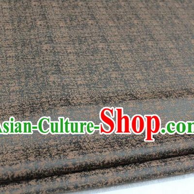 Chinese Traditional Ancient Costume Royal Palace Tang Suit Brown Brocade Mongolian Robe Satin Fabric Hanfu Material