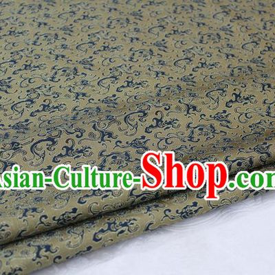 Chinese Traditional Ancient Costume Royal Palace Pattern Mongolian Robe Bronze Brocade Tibetan Robe Satin Fabric Hanfu Material