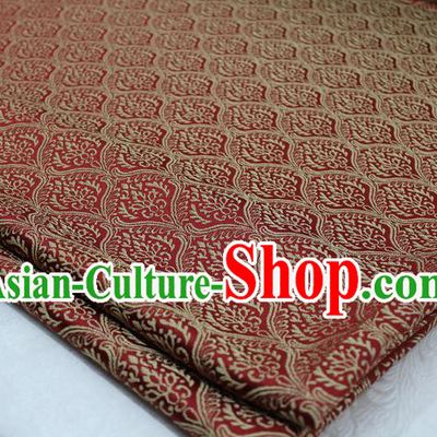 Chinese Traditional Clothing Mongolian Robe Tang Suit Red Brocade Ancient Costume Palace Pattern Satin Fabric Hanfu Material