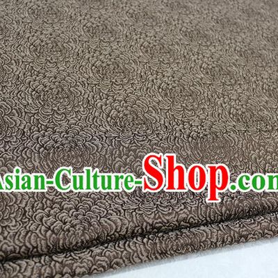 Chinese Traditional Clothing Mongolian Robe Tang Suit Deep Brown Brocade Ancient Costume Palace Pattern Satin Fabric Hanfu Material