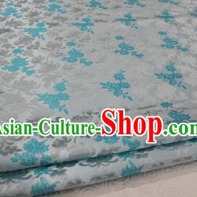 Chinese Traditional Wedding Clothing Palace Pattern Tang Suit Cheongsam White Brocade Ancient Costume Satin Fabric Hanfu Material