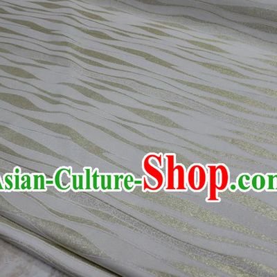 Chinese Traditional Clothing Mongolian Robe Tang Suit White Brocade Ancient Costume Palace Pattern Satin Fabric Hanfu Material