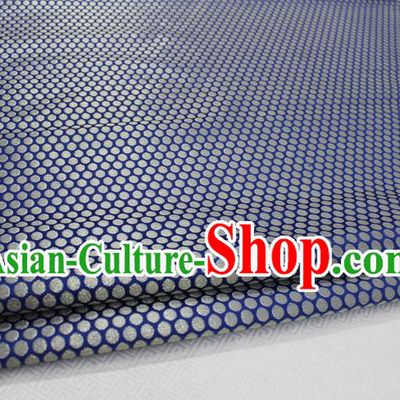Chinese Traditional Ancient Costume Royal Palace Pattern Mongolian Robe Blue Brocade Tibetan Robe Satin Fabric Hanfu Material