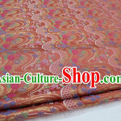 Chinese Traditional Ancient Costume Royal Palace Pattern Mongolian Robe Pink Brocade Tibetan Robe Satin Fabric Hanfu Material