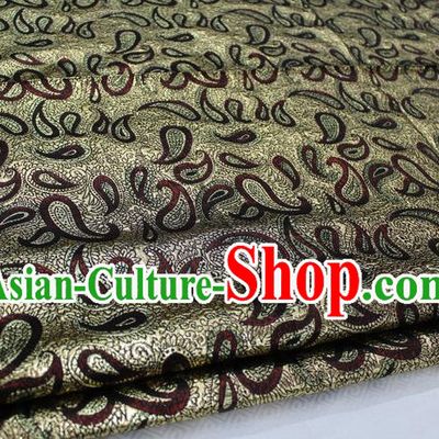 Chinese Traditional Ancient Costume Royal Palace Pattern Mongolian Robe Golden Brocade Tibetan Robe Satin Fabric Hanfu Material