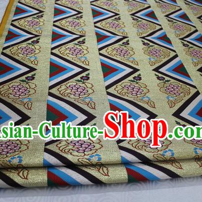 Chinese Traditional Clothing Palace Pattern Tang Suit Brocade Ancient Costume Mongolian Robe Satin Fabric Hanfu Material