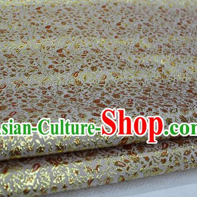 Chinese Traditional Clothing Palace Pattern Tang Suit Yellow Brocade Ancient Costume Cheongsam Satin Fabric Hanfu Material