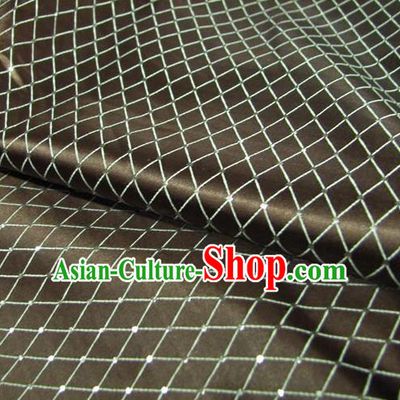 Chinese Traditional Royal Court Pattern Brown Brocade Ancient Costume Tang Suit Cheongsam Bourette Fabric Hanfu Material