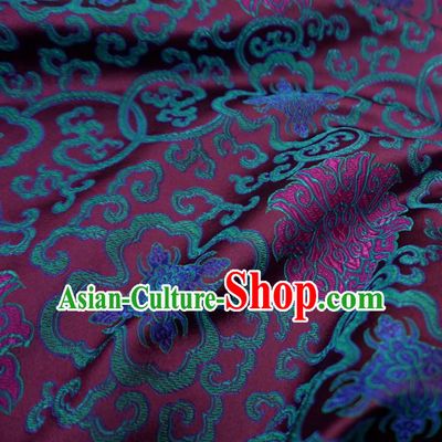 Chinese Traditional Royal Court Pattern Purple Brocade Xiuhe Suit Fabric Ancient Costume Tang Suit Cheongsam Hanfu Material