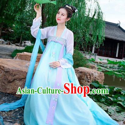 Traditional Chinese Tang Dynasty Imperial Princess Palace Lady Hanfu Embroidered Costume for Women