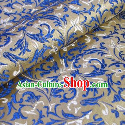 Chinese Traditional Royal Palace Pattern Design Yellow Brocade Xiuhe Suit Fabric Ancient Costume Tang Suit Cheongsam Hanfu Material
