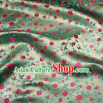 Chinese Traditional Royal Palace Pattern Design Green Brocade Fabric Ancient Costume Tang Suit Cheongsam Hanfu Material