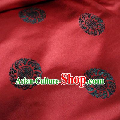 Chinese Traditional Royal Palace Pattern Design Hanfu Purplish Red Brocade Mongolian Robe Fabric Ancient Costume Tang Suit Cheongsam Material