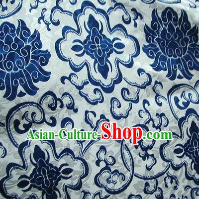 Chinese Traditional Royal Palace Lotus Pattern Design Hanfu Brocade Xiuhe Suit Fabric Ancient Costume Tang Suit Cheongsam Material
